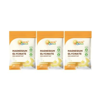 Sun日落恩賜 優化眠甘胺酸鎂100mg膠囊(30粒X3袋)